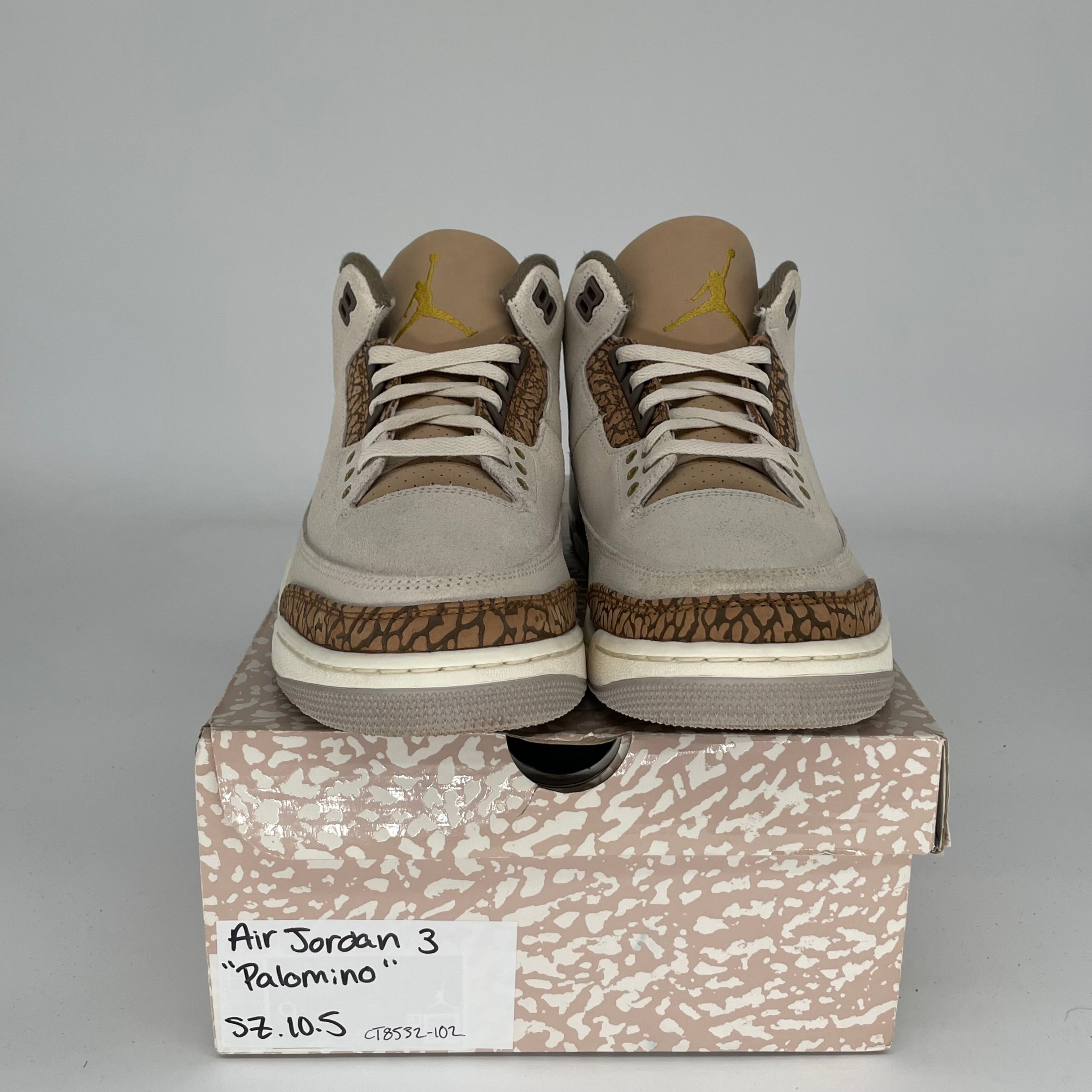 AIR JORDAN 3 PALOMINO Men's Basketball Shoes Size 10.5 - Style CT8532-102 - Retro Sneakers for Casual Wear & Street Fashion