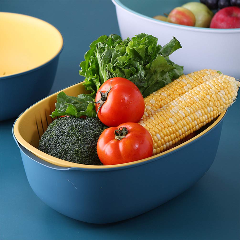 Cabilock 1-Piece Sink Strainer Basket - Multi-Purpose Fruit & Vegetable Colander, Rice Washing & Storage Container, Over-Sink Drain Basket for Kitchen Use - Perfect for Washing Produce, Draining Pasta, and Organizing Small Kitchen Items