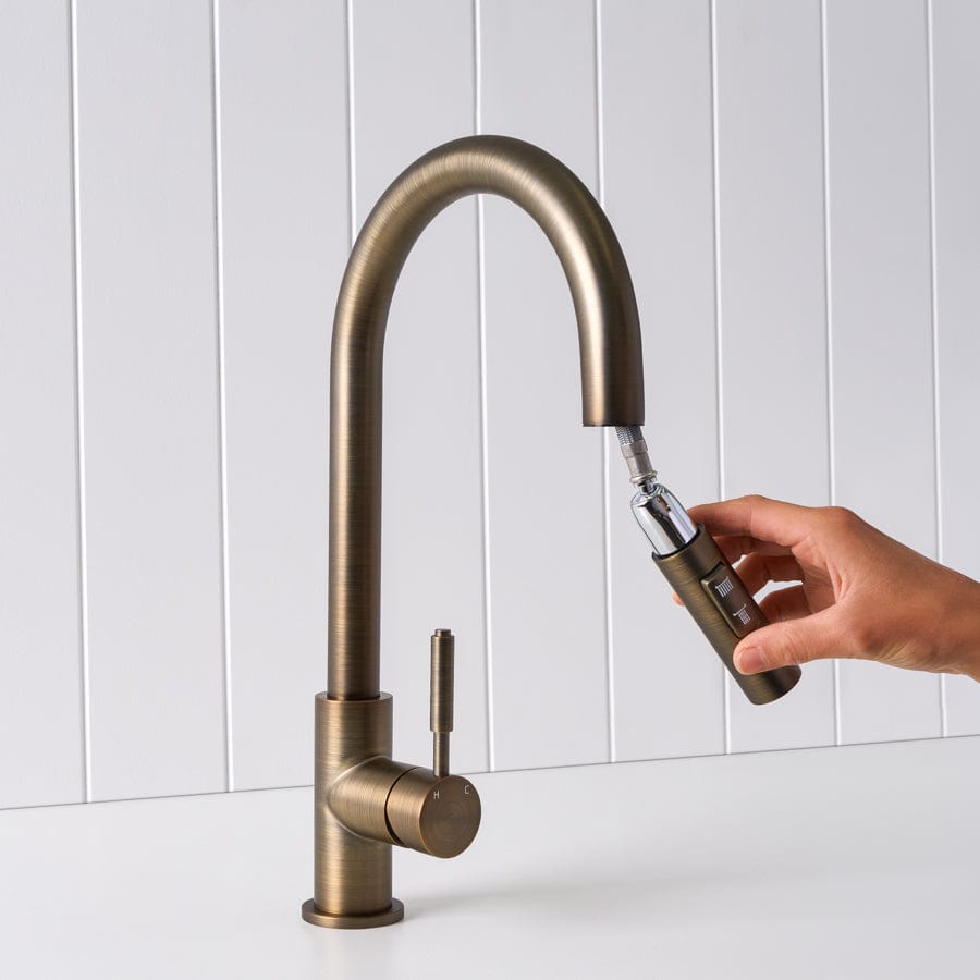 Antique Brass Dual Function Kitchen Mixer - Vintage Style for Modern Kitchens | Perfect for Baking, Cooking & Mixing in Melbourne Inspired Homes