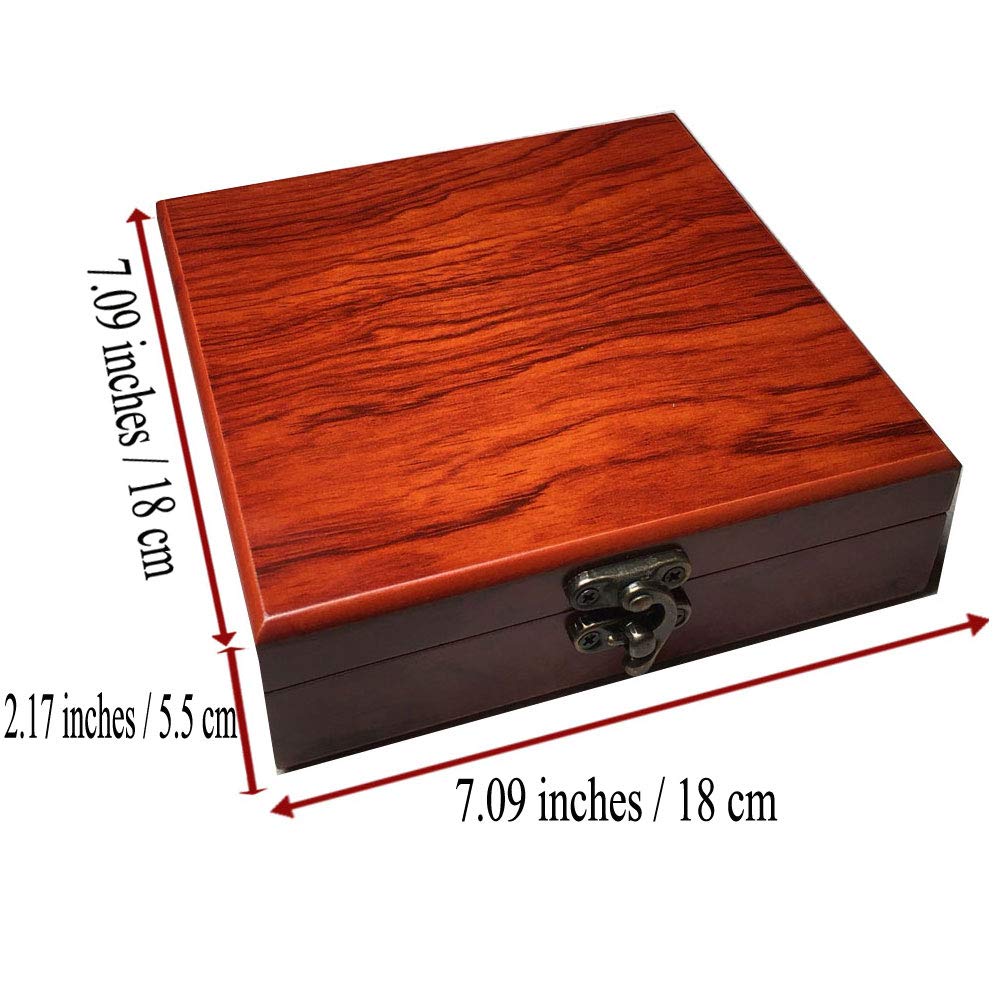 WANLIAN Handcrafted Wooden Jewelry Box with Hinged Lid & Lock - Decorative Storage Box for Gifts, Beads, Jade, Bracelets, Necklaces - Perfect for Home Organization, Wedding Favors & Jewelry Display