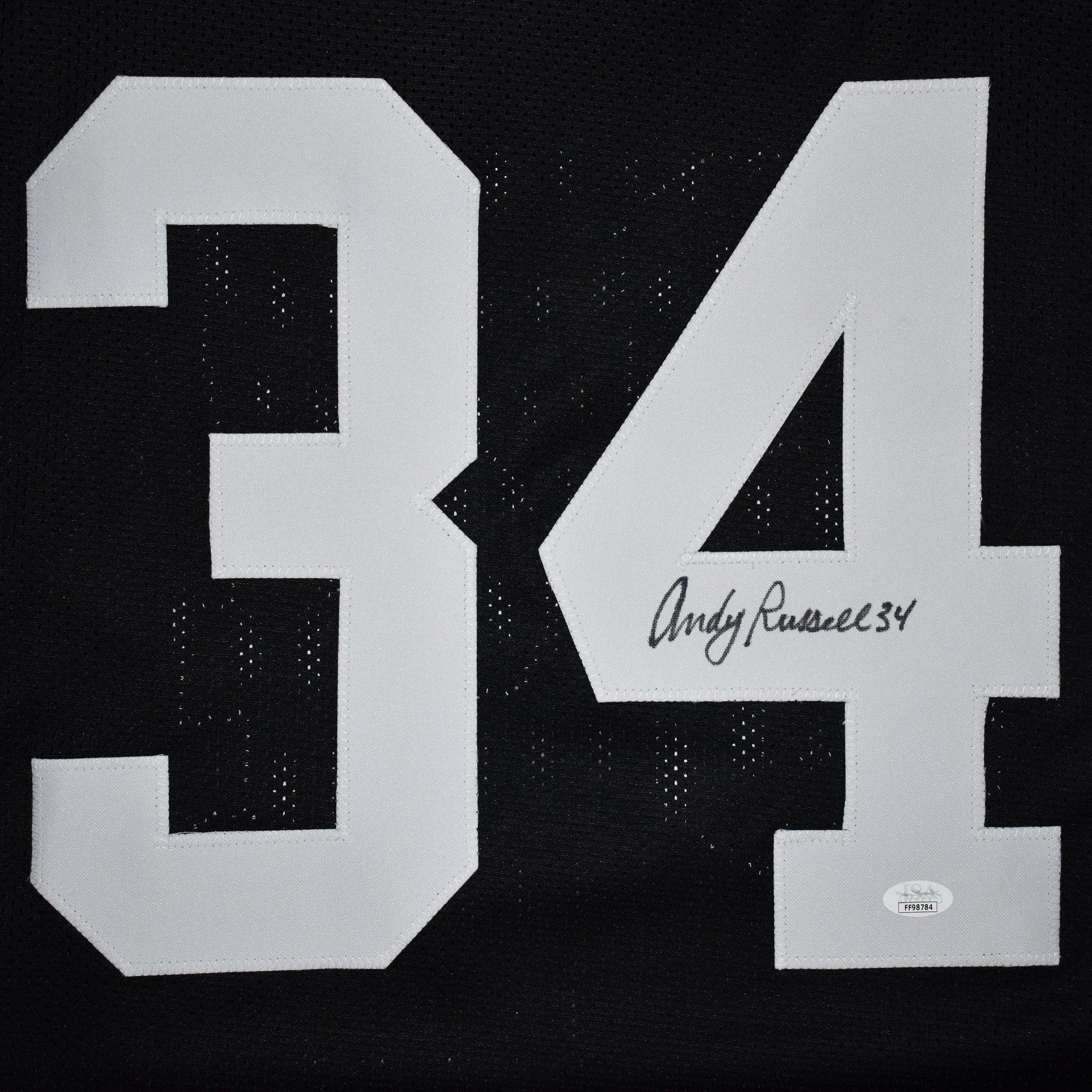 Andy Russell Authentic Signed Black Football Jersey - Pro Edition with JSA Certification - Perfect for Collectors, Fans & Sports Memorabilia Displays
