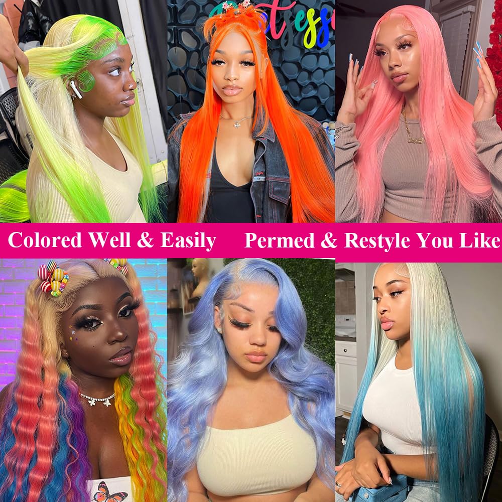 613 Lace Front Wig Human Hair 13x4 HD Transparent Straight Blonde Wigs 150% Density 22 Inch - Perfect for Daily Wear, Cosplay, and Special Occasions