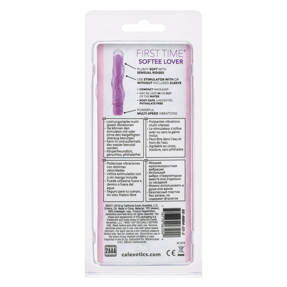 First Time Softee Lover Vibrator with Contoured Sleeve - Gentle Silicone Massager for Beginners - Perfect for Sensual Exploration & Couples Play