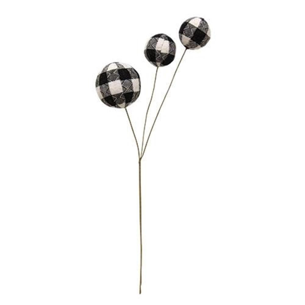 Black and White Plaid Ball - 14 Inch Dog Toy for Fetch and Play - Perfect for Outdoor Games and Indoor Fun