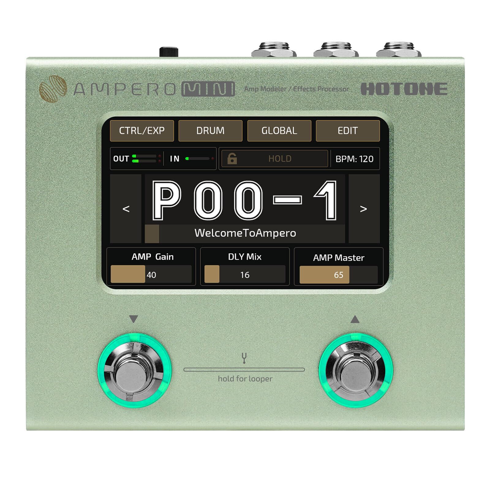 HOTONE AMPERO MINI MATCHA Guitar Amp Modeler & Multi-Effects Processor - Perfect for Home Practice, Studio Recording & Live Performances