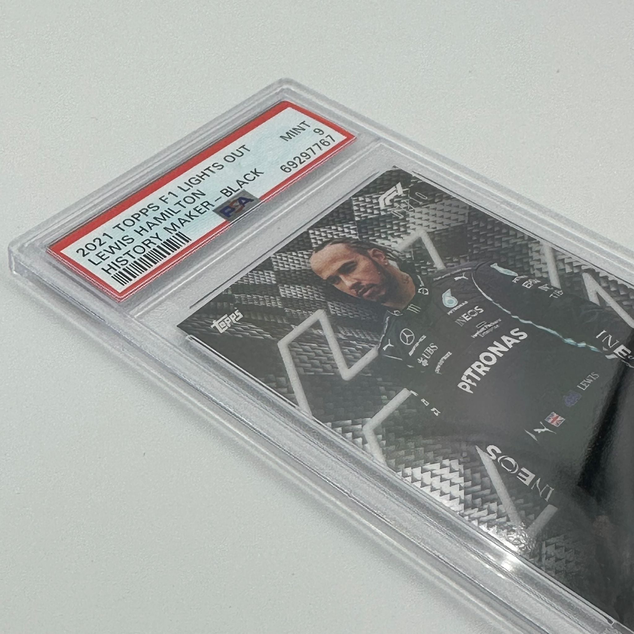 PSA 9 Graded 2007 Lewis Hamilton History Maker Black Parallel F1 Racing Card - Perfect for Collectors, Sports Memorabilia Displays & Formula 1 Fan Gifts