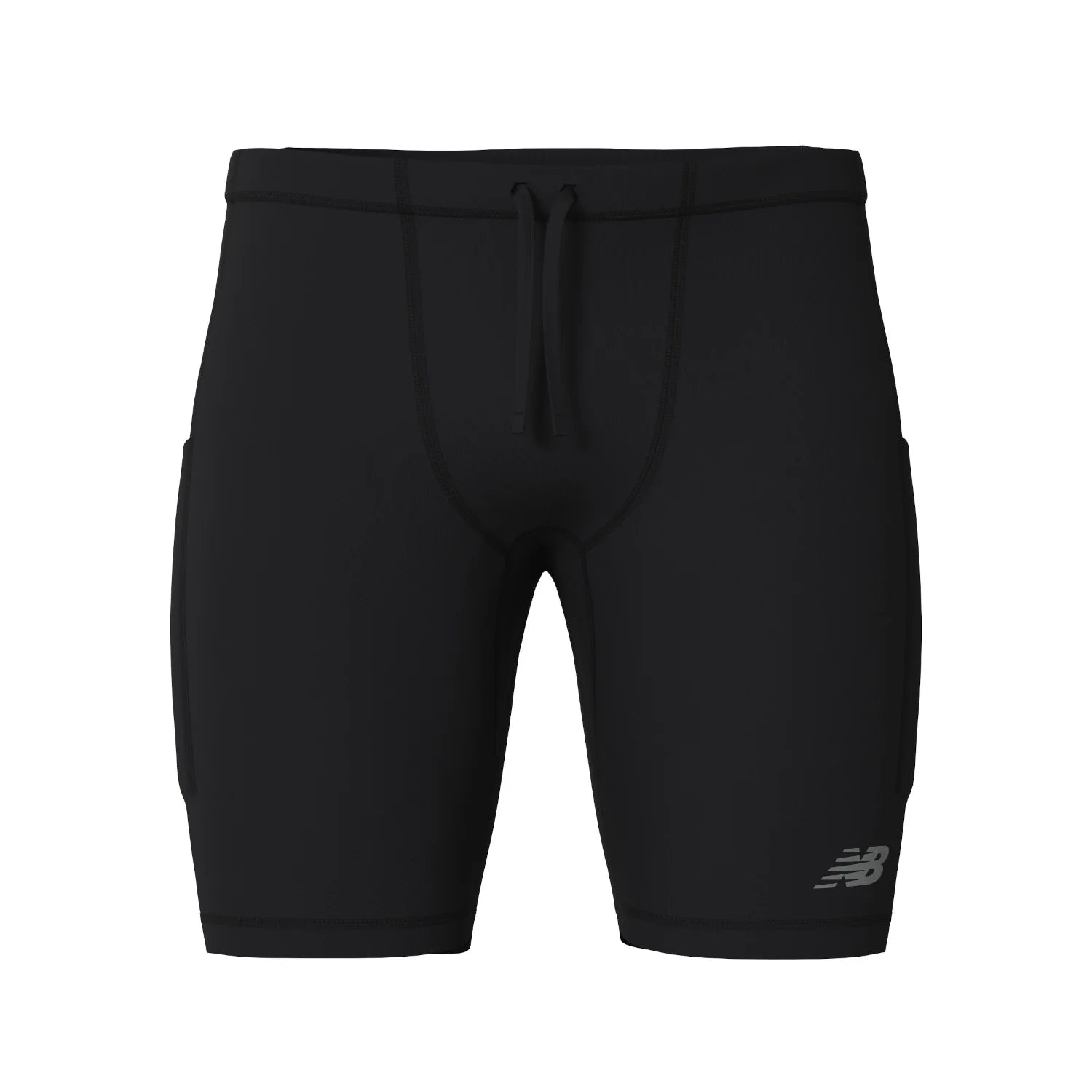 Men's Running Shorts with Pockets - 9-Inch Compression Half Tights for Workout & Training (Black) - Perfect for Gym, Jogging & Outdoor Sports