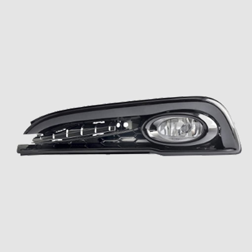 2013-2015 Honda Civic Sedan 4-Door Fog Light Replacement Kit - Left & Right Side with Bezels, Assembly Set & Halogen Bulbs | Perfect for Night Driving and Bad Weather Visibility
