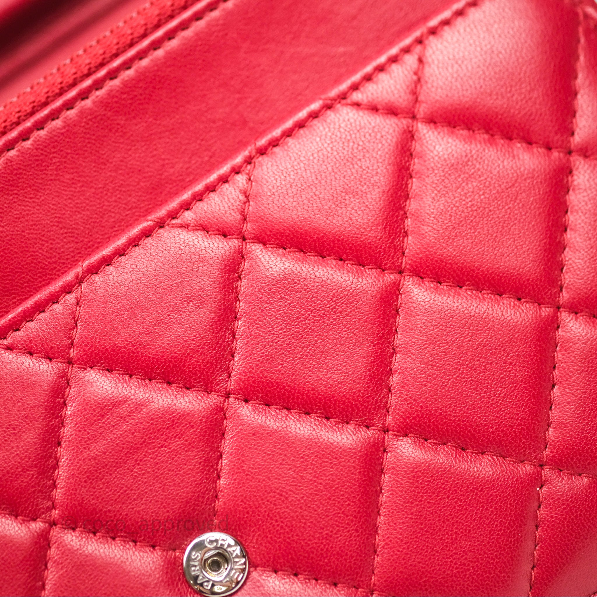Chanel Boy Wallet on Chain WOC Red Lambskin Ruthenium Hardware - Luxury Crossbody Bag for Women, Perfect for Parties, Date Nights & Evening Events