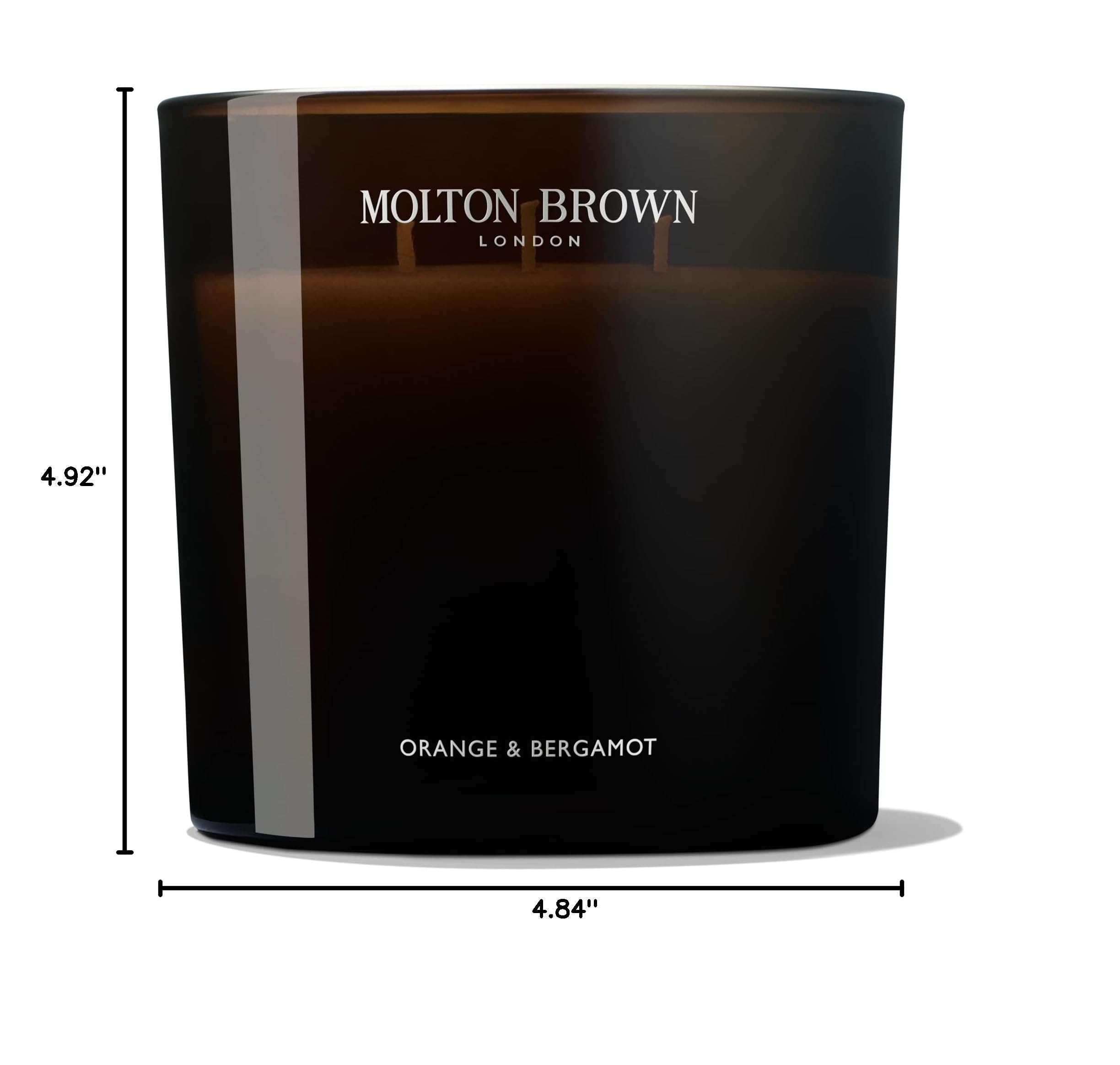 Molton Brown Orange & Bergamot Triple Wick Luxury Scented Candle - 21.16 oz Aromatherapy Home Decor for Living Room, Bedroom & Bathroom Relaxation