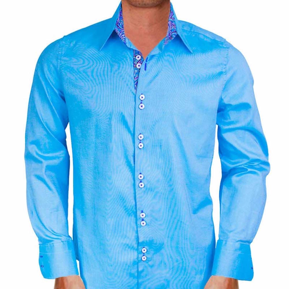 Stylish Light Blue & Purple Designer Dress Shirts | Premium USA-Made Formal Wear | Perfect for Business Meetings & Special Occasions