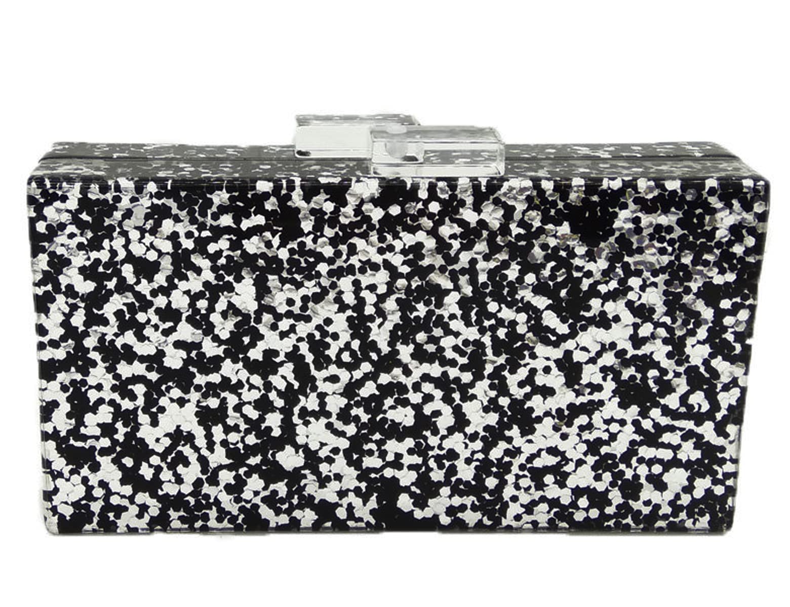 LETODE Women's Evil Eye Acrylic Clutch Purse - Glitter Evening Bag with Chain for Shoulder or Crossbody Wear | Perfect for Parties, Weddings & Night Out Accessories