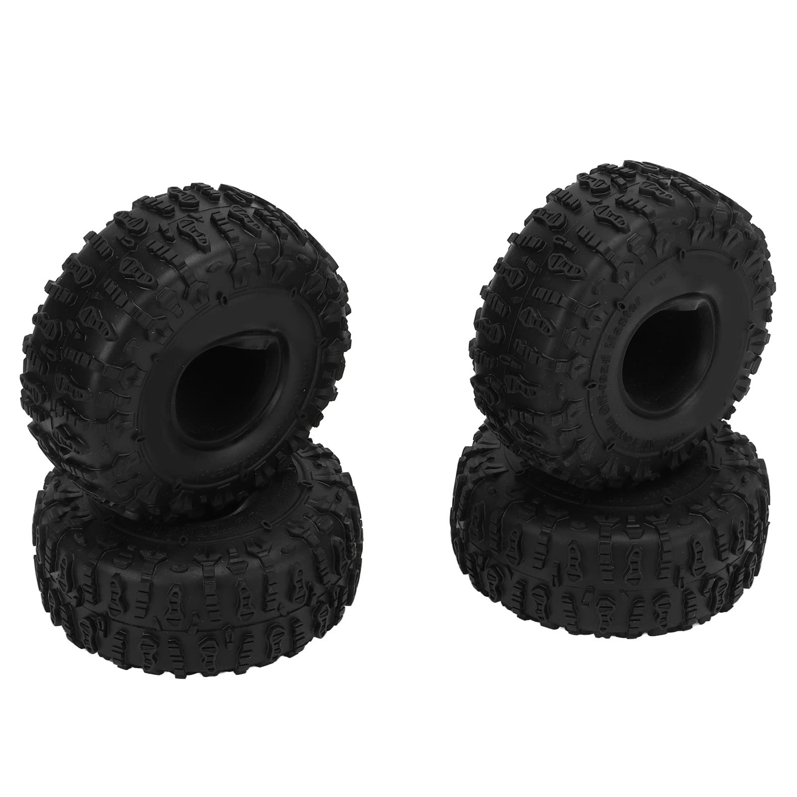 Shanrya Large Grip RC Car Replacement Tires - Durable Off-Road Wheels for RC Crawler & Rock Crawling - Perfect for Traxxas, Axial & 1/10 Scale RC Vehicles (Set of 4) - Ideal for Outdoor Rock Crawling, Trail Adventures & Off-Road Racing