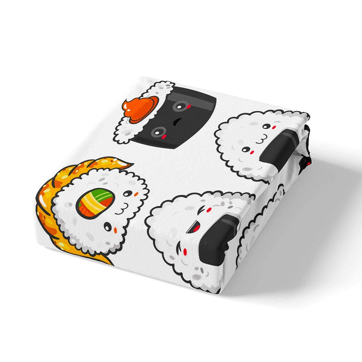 Erosebridal Japanese Sushi Pattern Bedding Set Full Size, Cute Cartoon Sushi Duvet Cover Set for Kids Boys Girls Teens, Food Themed Comforter Cover - Perfect for Anime Lovers' Bedroom Decor & Themed Sleepovers