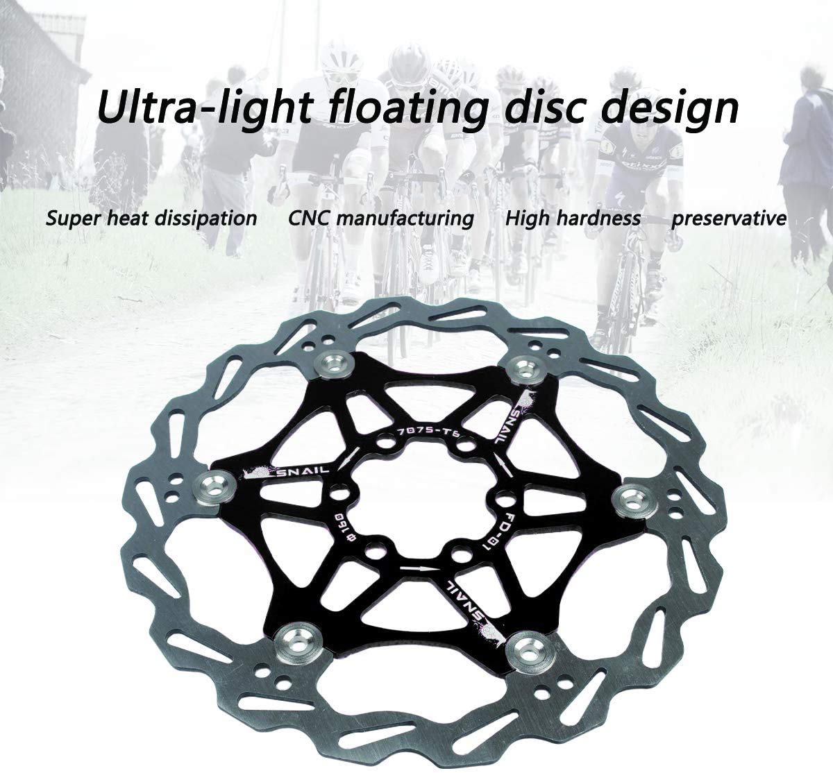 160mm & 180mm Bicycle Disc Brake Rotor Set - 6 Bolt Universal Fit for Road Bikes, Mountain Bikes, MTB & BMX - Durable Aluminum Alloy & Stainless Steel - Perfect for Commuting, Trail Riding & Urban Cycling