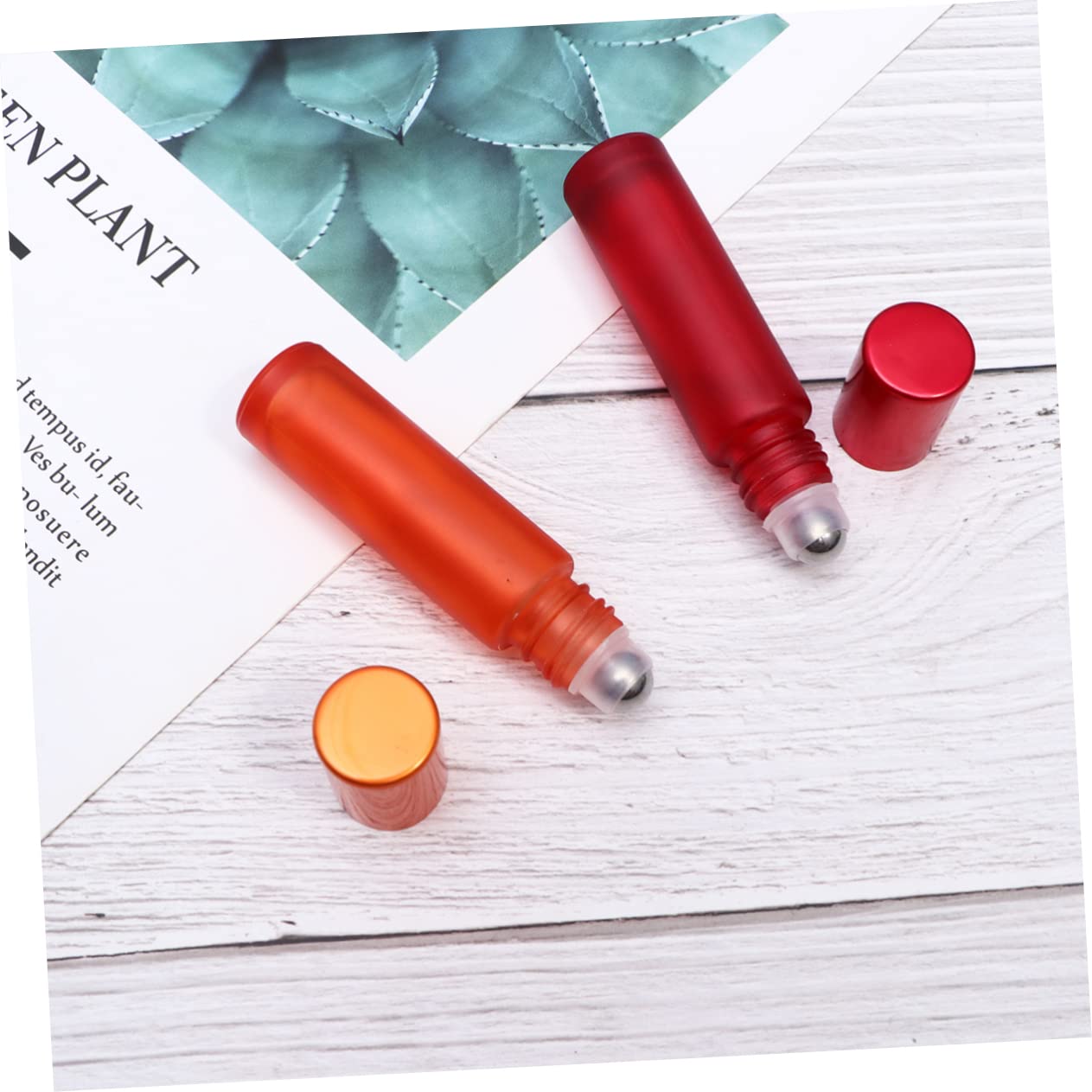 Mobestech 8-Piece Travel Bottle Set - 10ml Empty Roller Bottles with Glass Steel Beads for Toiletries & Essential Oils - Leak-Proof Compact Storage - Perfect for Air Travel, Gym, Camping & Daily Use