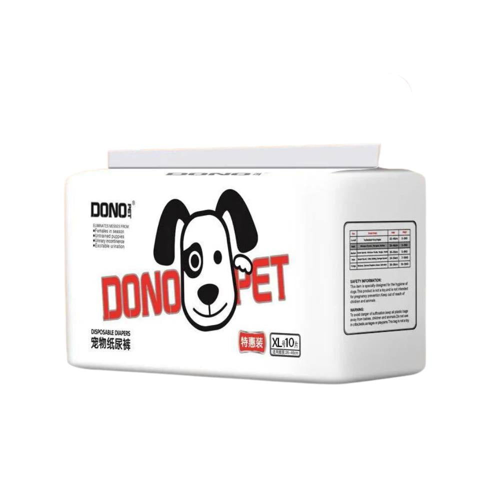 **Dono Pet Disposable Puppy Diapers for Male & Female Dogs - Absorbent & Leak-Proof - Perfect for House Training, Travel & Incontinence Care**
