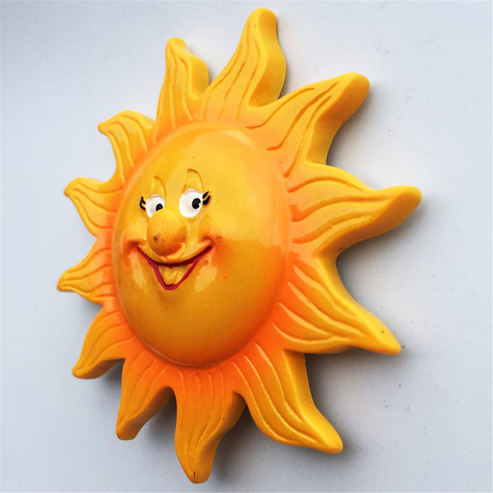 3D Sun Fridge Magnet - Bright Yellow Kitchen Decor, Refrigerator Magnetic Sticker for Home & Office | Perfect for DIY Crafts, Gift Giving & Appliance Decoration