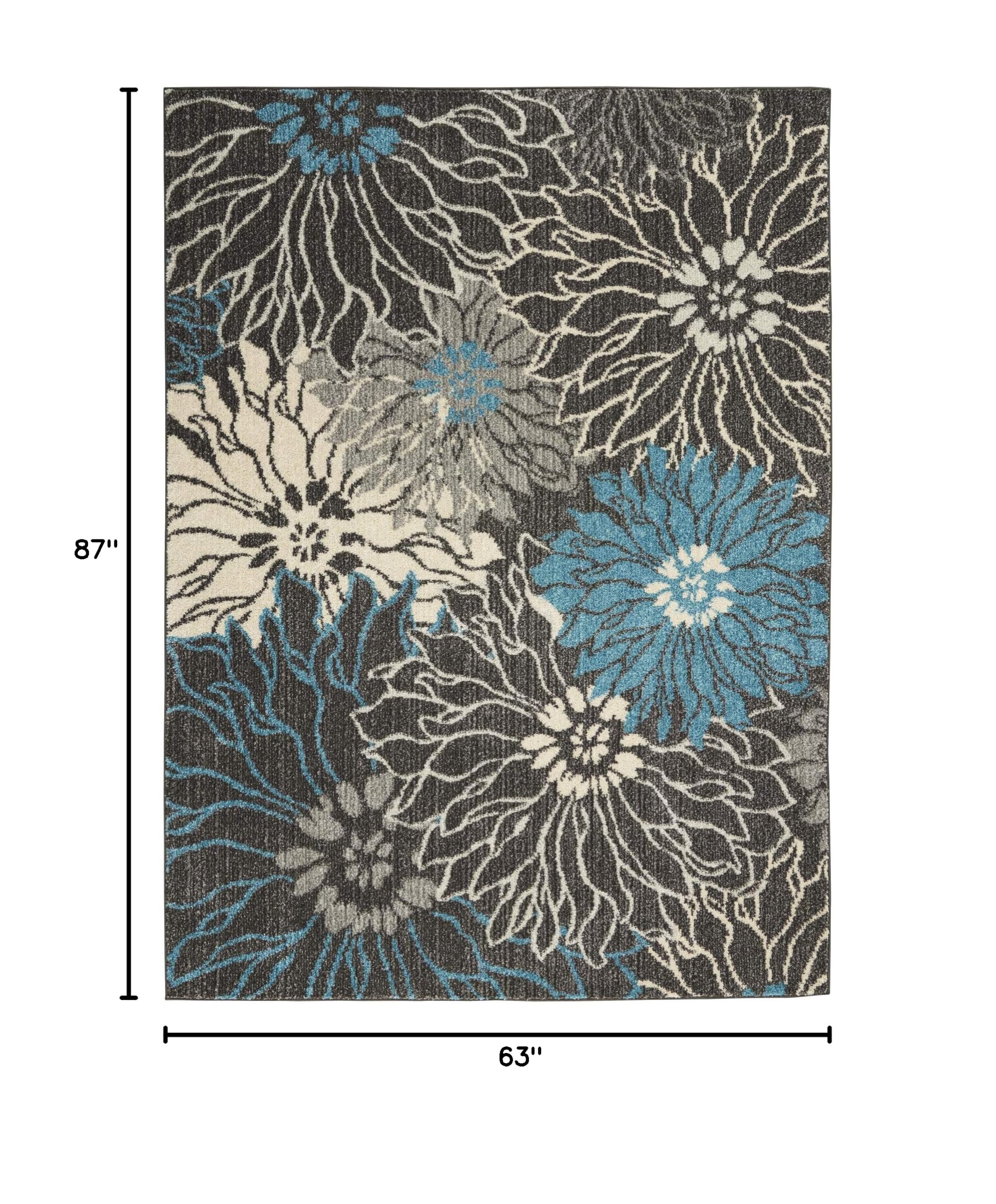 Nourison Passion Charcoal/Blue 5'3
