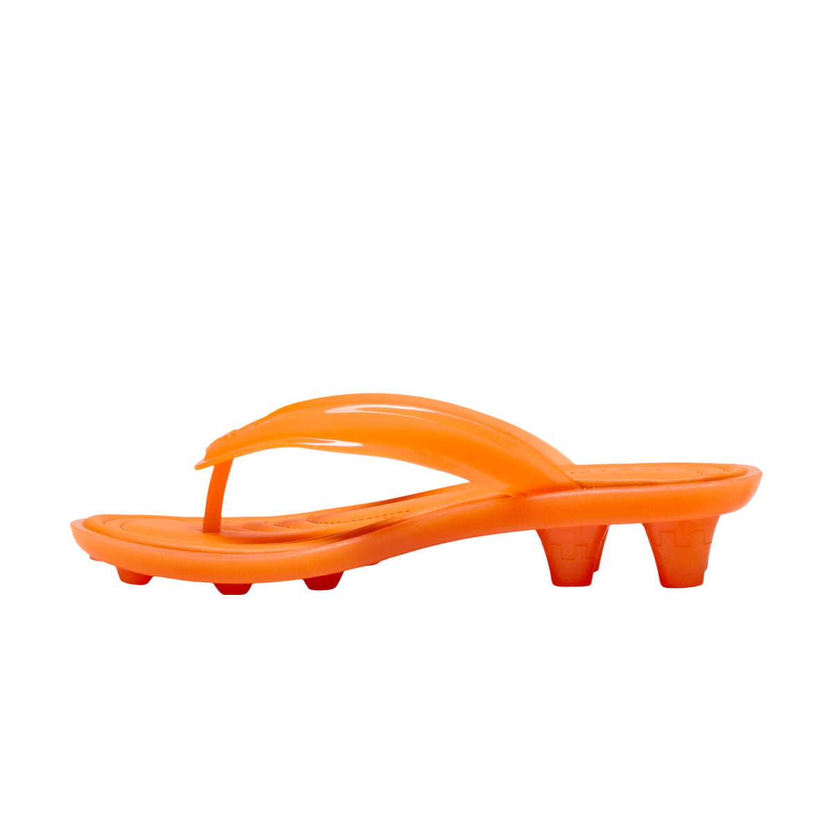 FENTY Cat Cleat Jelly Sandals in Pumpkin Pie Color - Women's Fashion Slides for Summer Beach, Pool Party & Casual Outfits