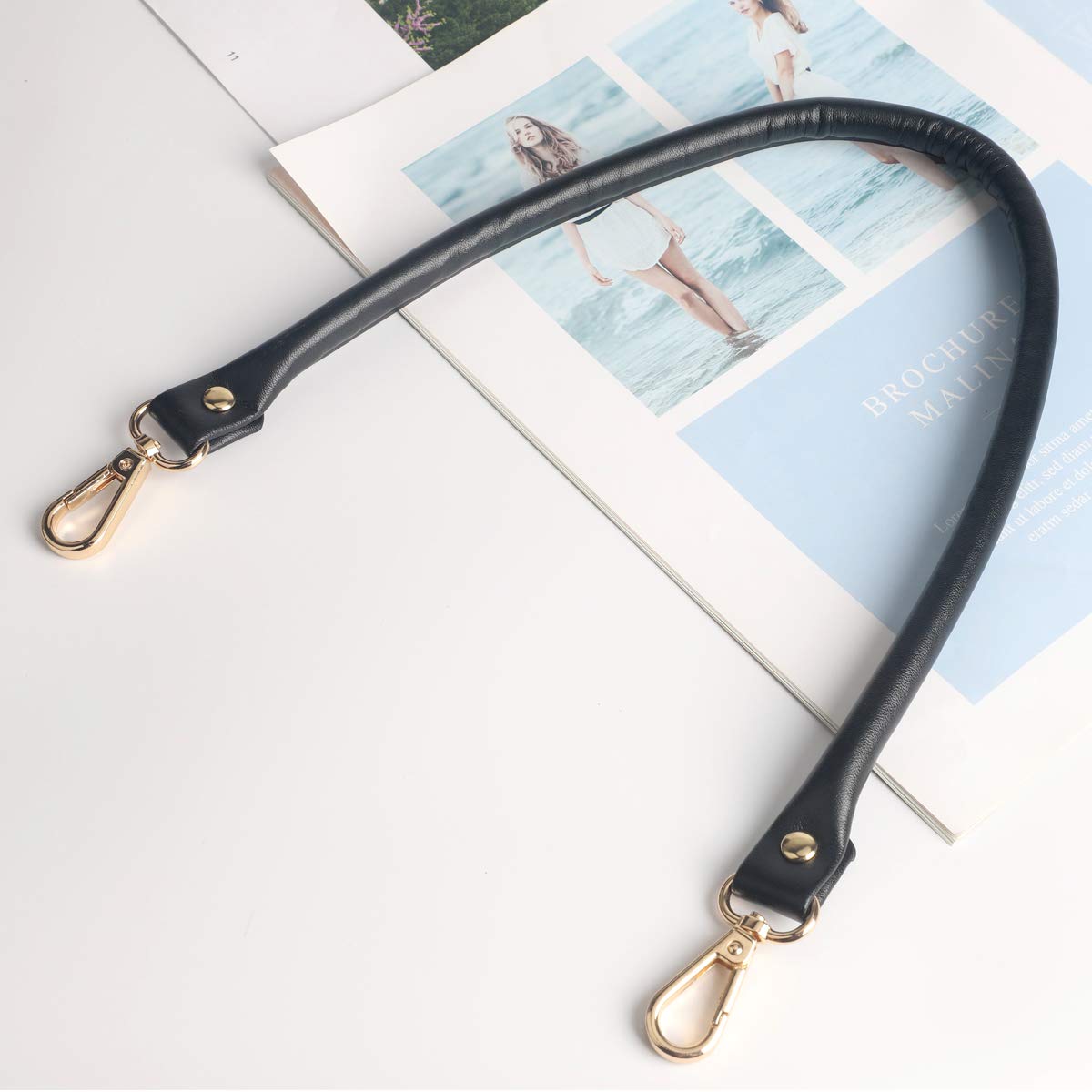 BEAULEGAN Leather Handbag Handle Replacement - 2 Pack, 60cm Long - Perfect for DIY Handbag Repair & Customization