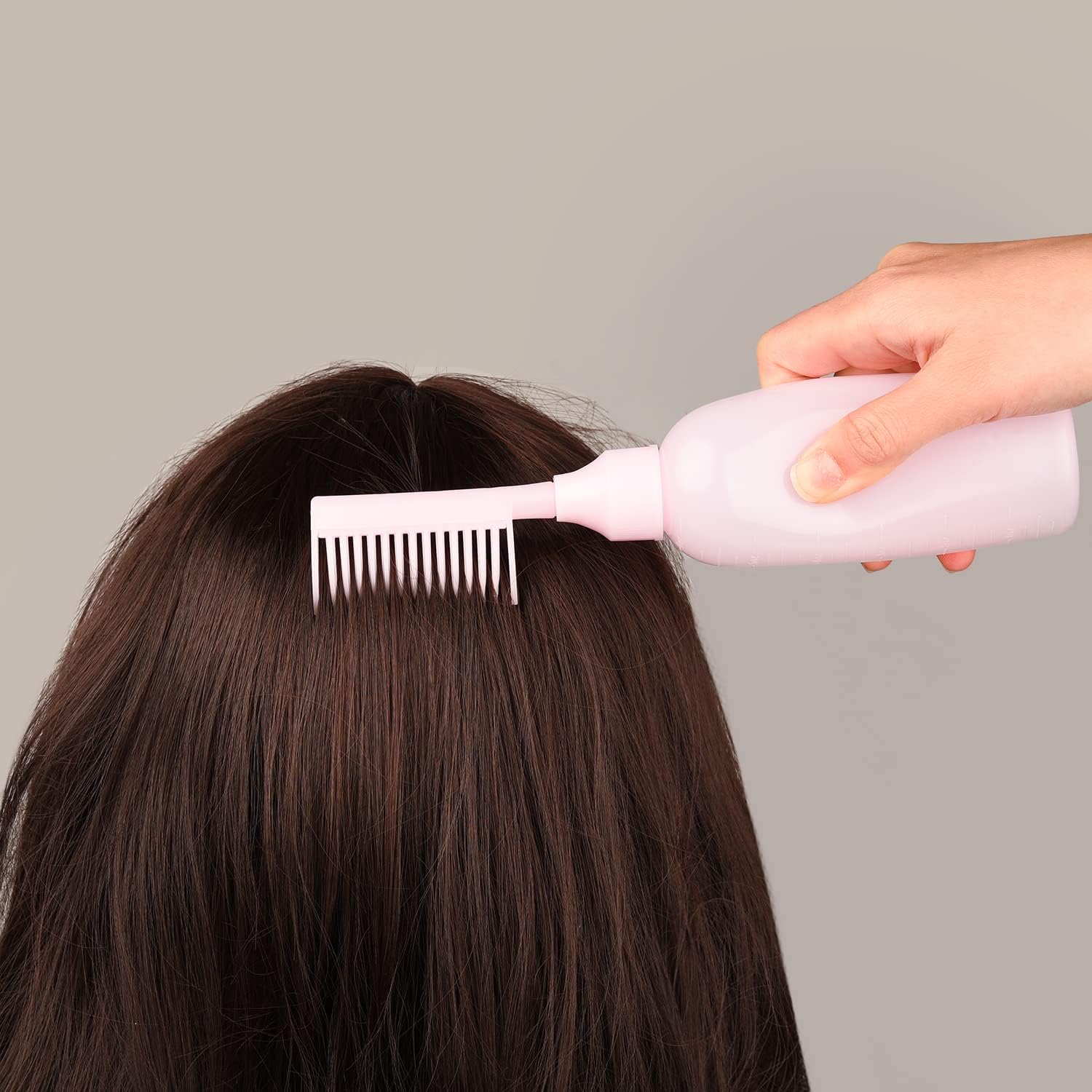 Ghelonadi 120ML Hair Oil Bottle with Comb - Hair Dye Applicator Brush & Styling Tool for Hair Coloring (White) - Perfect for Salon Professionals & At-Home Hair Treatments