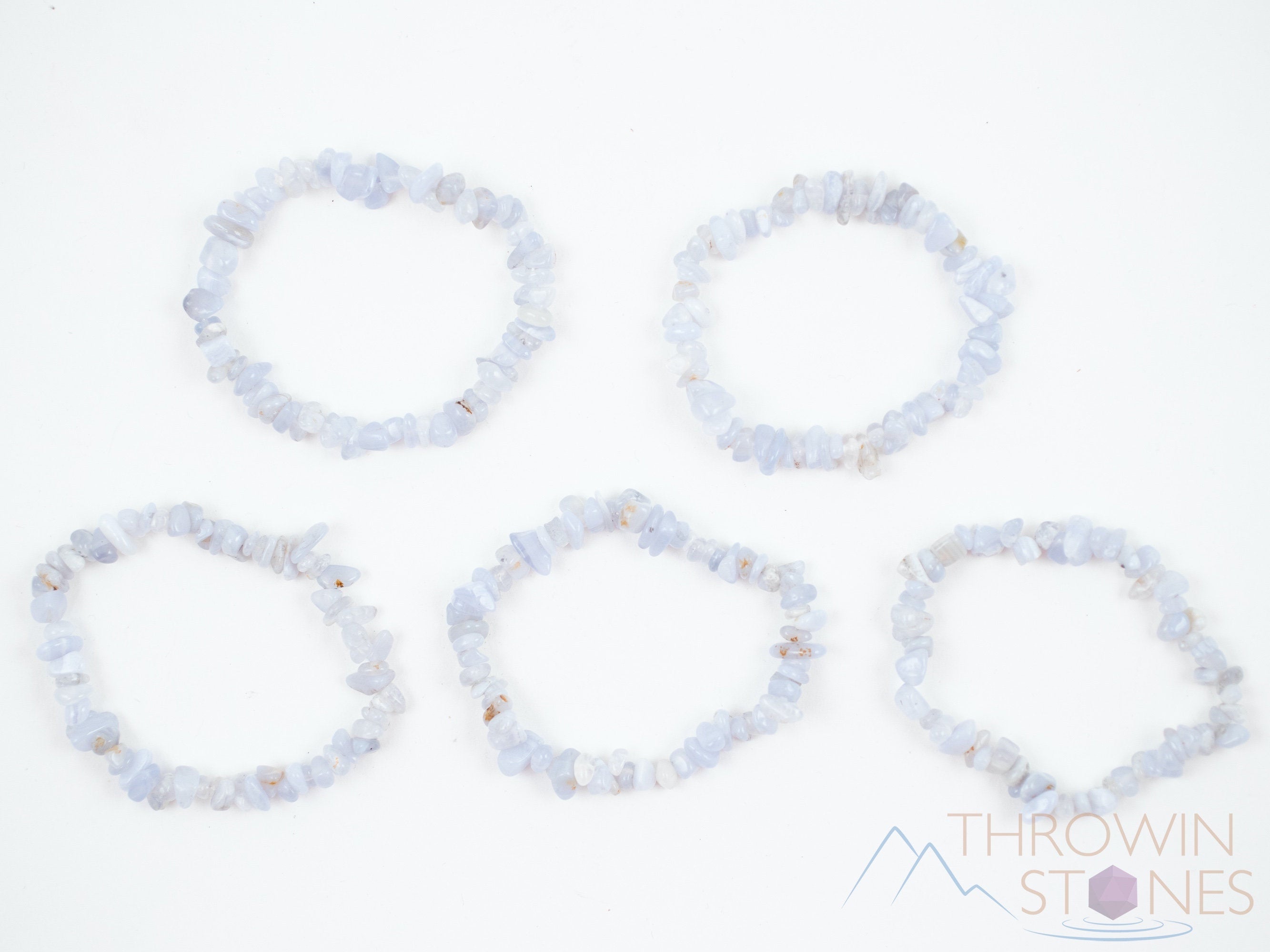 Blue Lace Agate Crystal Bracelet - Handmade Healing Chip Bead Jewelry for Women | Spiritual Healing, Chakra Balancing & Positive Energy | Perfect for Meditation, Yoga & Everyday Wear