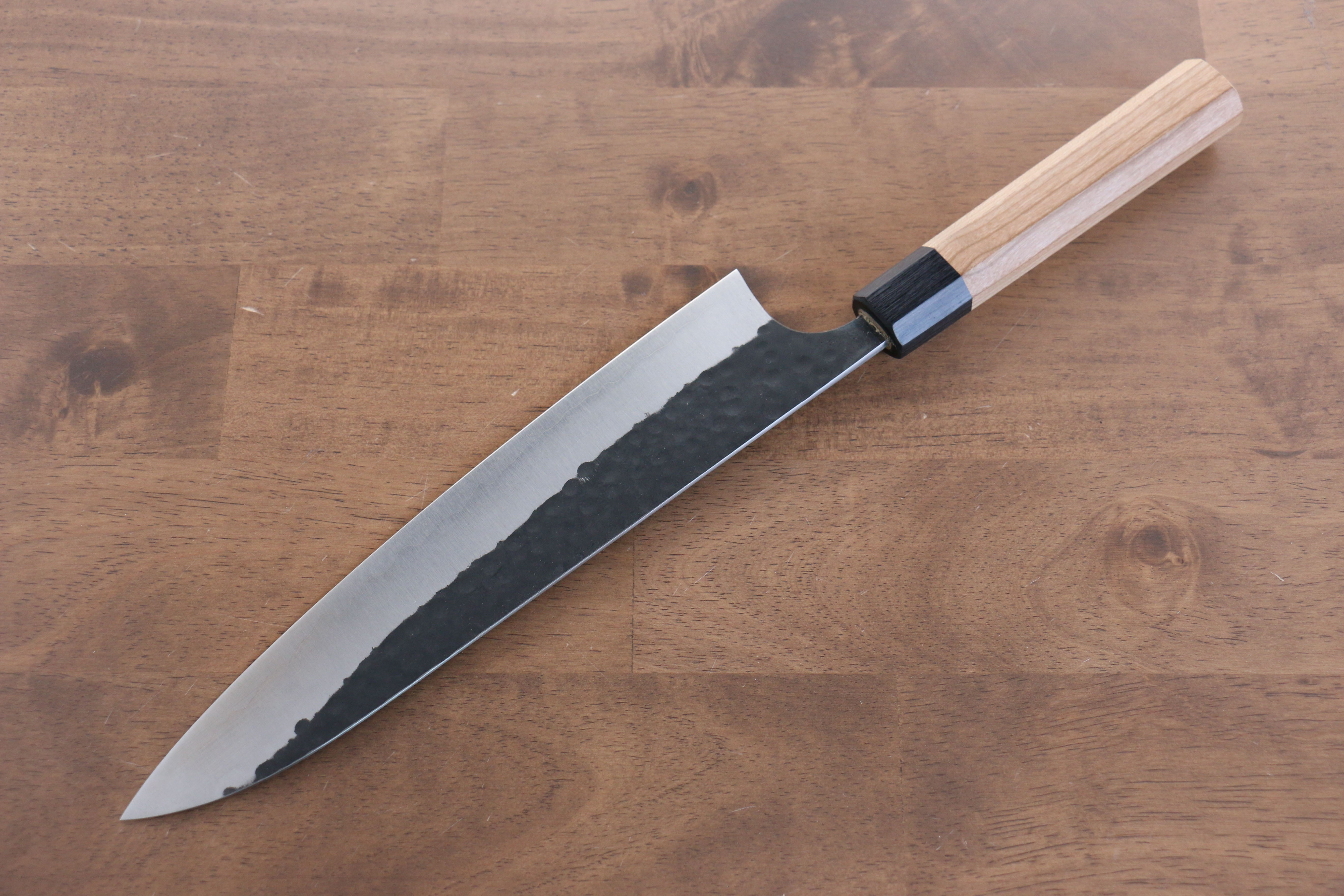 Masakage Koishi Blue Super Gyuto Chef Knife 240mm - Japanese Damascus Steel Blade with American Cherry Wood Handle - Perfect for Sushi, Meat Cutting & Professional Kitchen Use