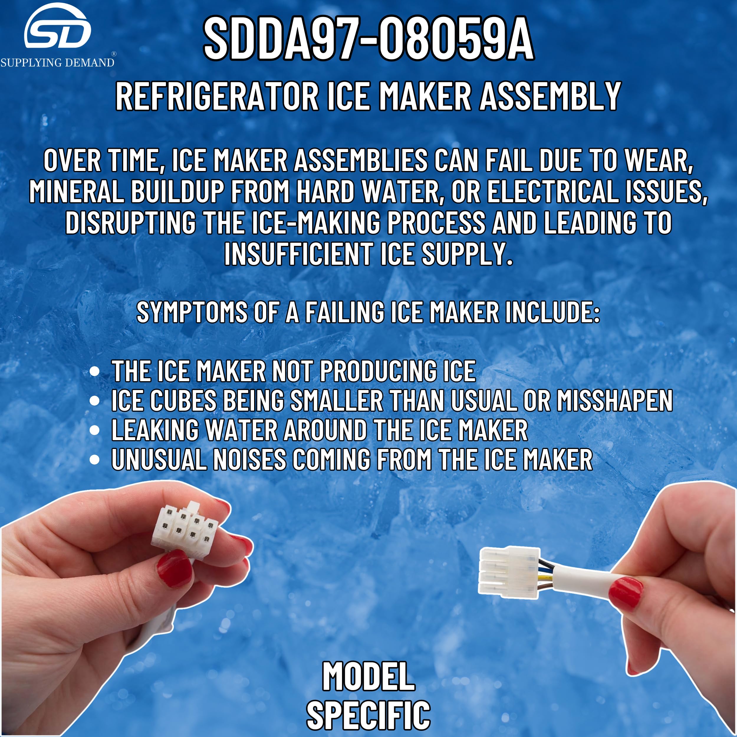 DA97-08059A Refrigerator Ice Maker Assembly Replacement - Compatible with Samsung Refrigerators - Perfect for Kitchen Appliance Repair & Home Maintenance