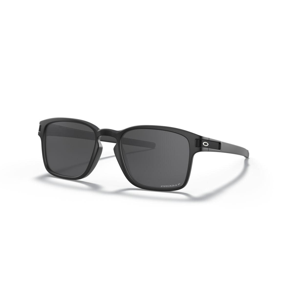 Oakley Latch Squared Sunglasses - Matte Black Ink Frame with Prizm Black Polarized Lenses (Low Bridge Fit) | Model 0OO9358 935818 | Perfect for Running, Driving & Outdoor Sports