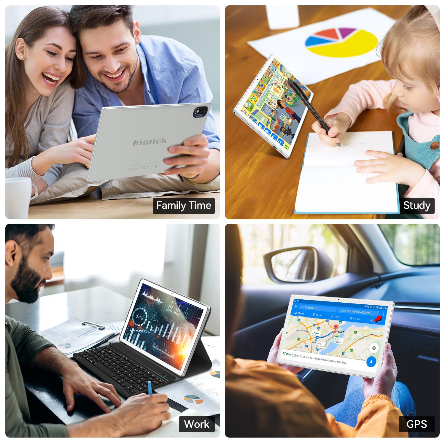 **2025 Latest Android 13 Tablet - 10 Inch Octa-Core, 128GB ROM + 16GB RAM (8+8 Virtual), 1TB Expandable, 5G WiFi, 13MP+8MP Camera, 8000mAh Battery - 2-in-1 Tablet with Keyboard, Mouse & Case - Perfect for Work, Study & Entertainment**