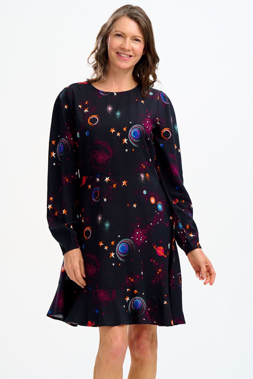 Juliette Long Sleeve Black Dress for Women - Elegant & Comfortable L/S Dress for Office, Party, and Casual Wear