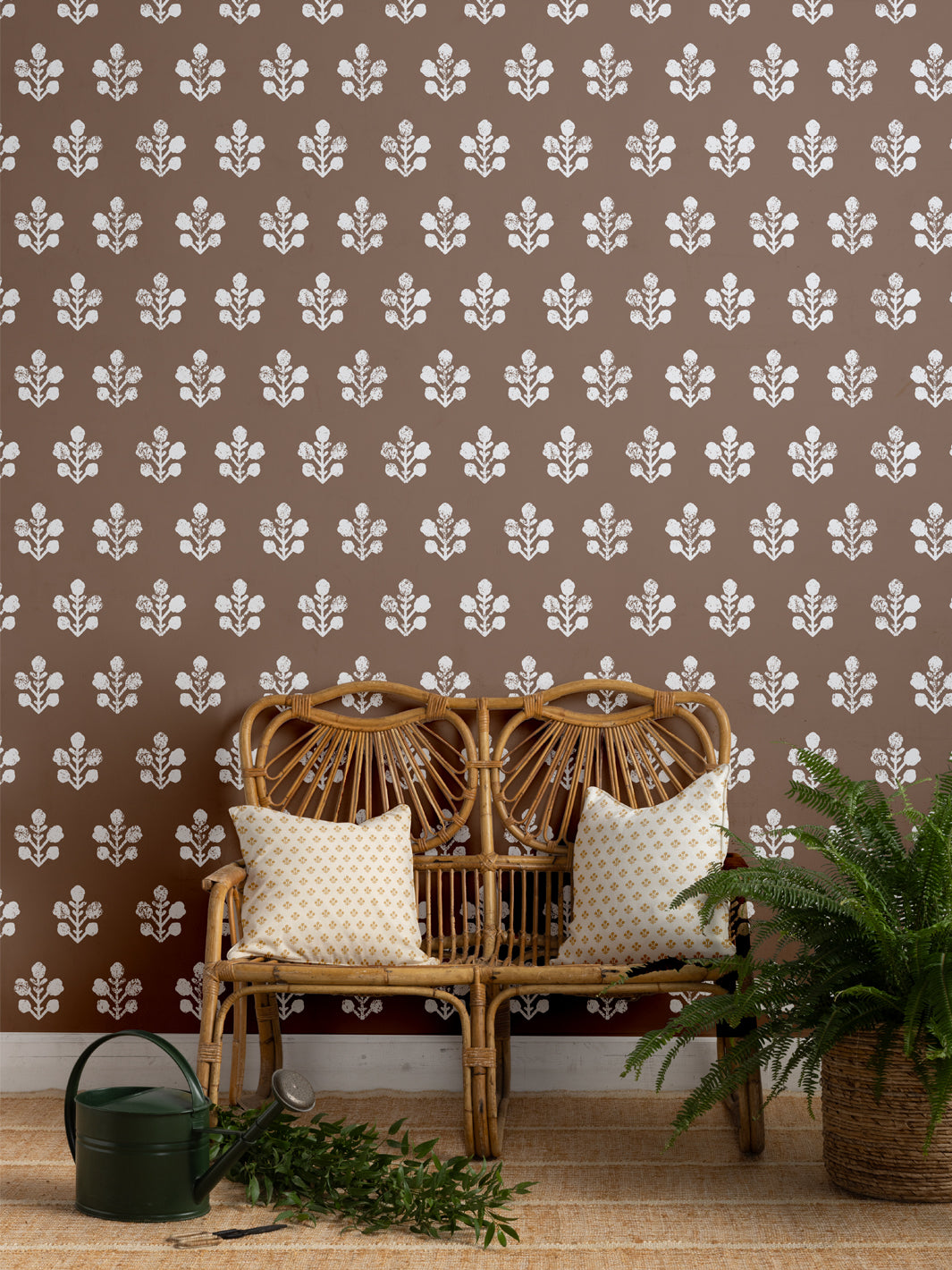 Sugar Paper Ensley Large Wallpaper in Fawn - Premium Peel & Stick Wallpaper for Living Room, Bedroom, and Home Office Decor