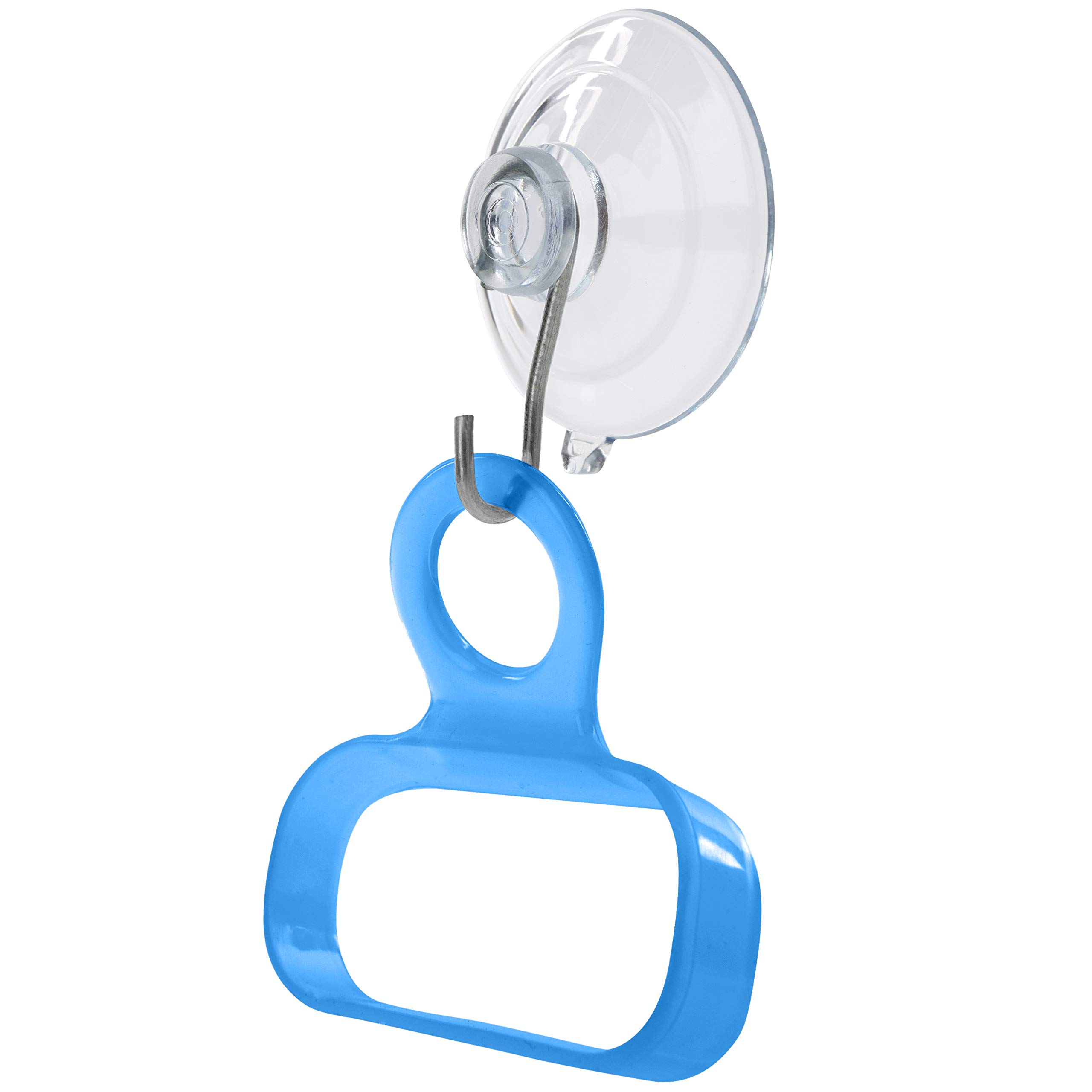 **Rust-Proof Wall-Mounted Shower Caddy with Suction Cups & Hooks – Holds Shampoo, Conditioner & Toiletries – Pack of 4 (Blue) – Perfect for Bathroom, Apartment & Dorm Organization**