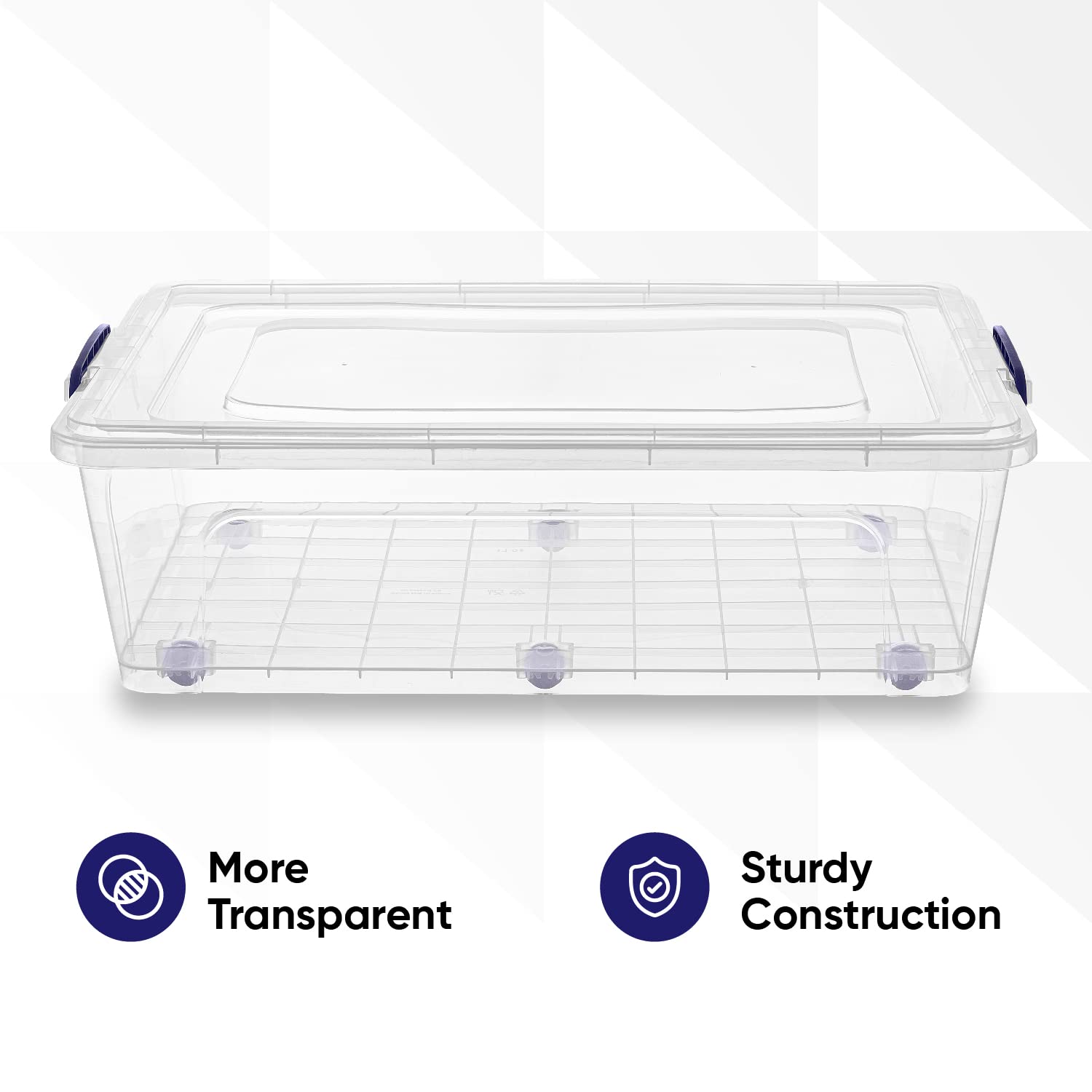 Superior Clear Plastic Storage Bins with Lids - 42 Quart Stackable Organizing Containers (2 Pack) | BPA Free & Odorless | Perfect for Home Organization, Dorm Rooms, Pantry Storage & Closet Decluttering