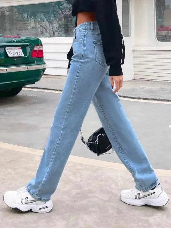 Best Women's High Waist Straight Leg Denim Jeans - Comfortable & Stylish for Casual Wear, Office, and Everyday Outfits