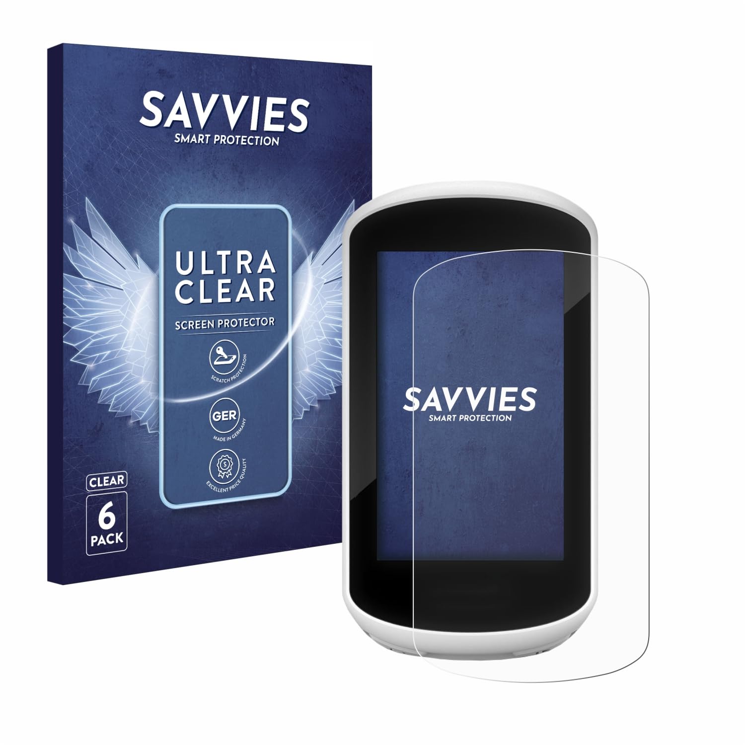 Savvies 6-Pack Garmin Edge Explore Screen Protectors - Clear Film for Cycling GPS Protection