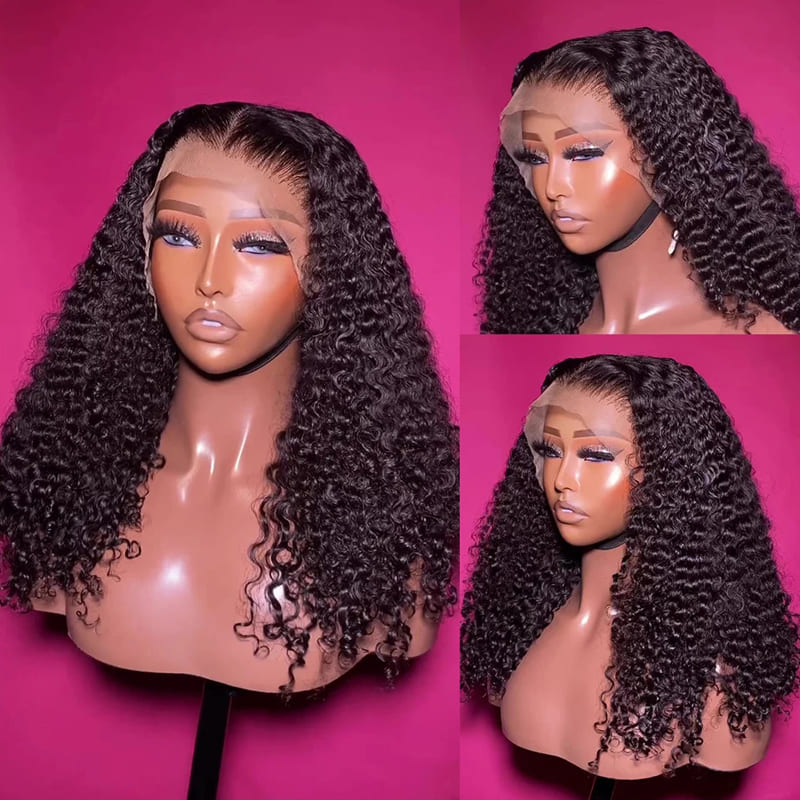 Eullair Short Curly Glueless Bob Wig | Lace Front Human Hair Wigs | Straight & Body Wave Lace Frontal Wig for Women | Perfect for Daily Wear, Cosplay & Special Occasions