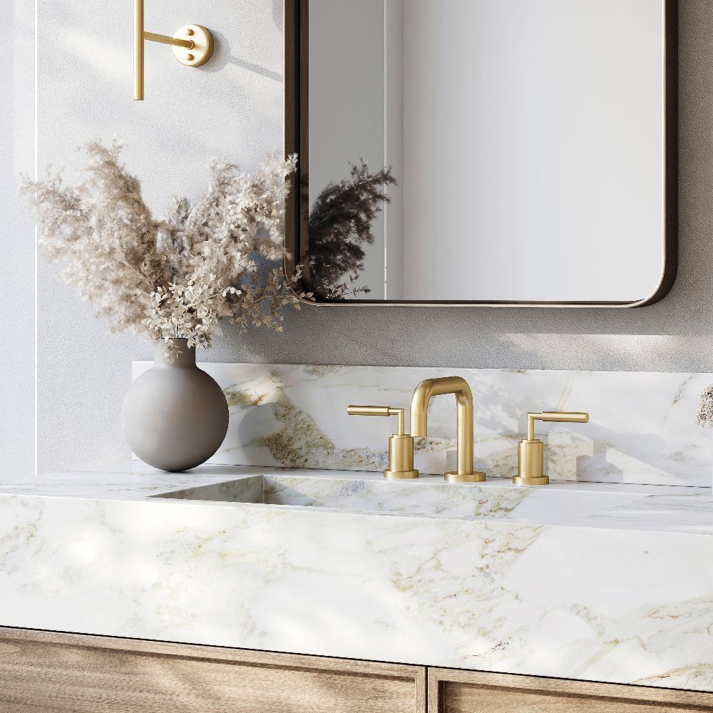 ZLINE El Dorado Widespread Bathroom Faucet in Polished Gold - 8 Inch Centerset Luxury Bathroom Sink Faucet with High Arc Spout - Perfect for Modern and Classic Bathroom Decor (ELD BF PG)