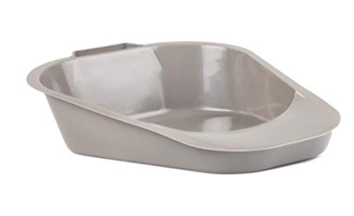 Portable Fracture Bedpan with Built-in Handle - Grey (Pack of 2) | Durable Medical Bed Pans for Elderly & Post-Surgery Care | Home & Hospital Use