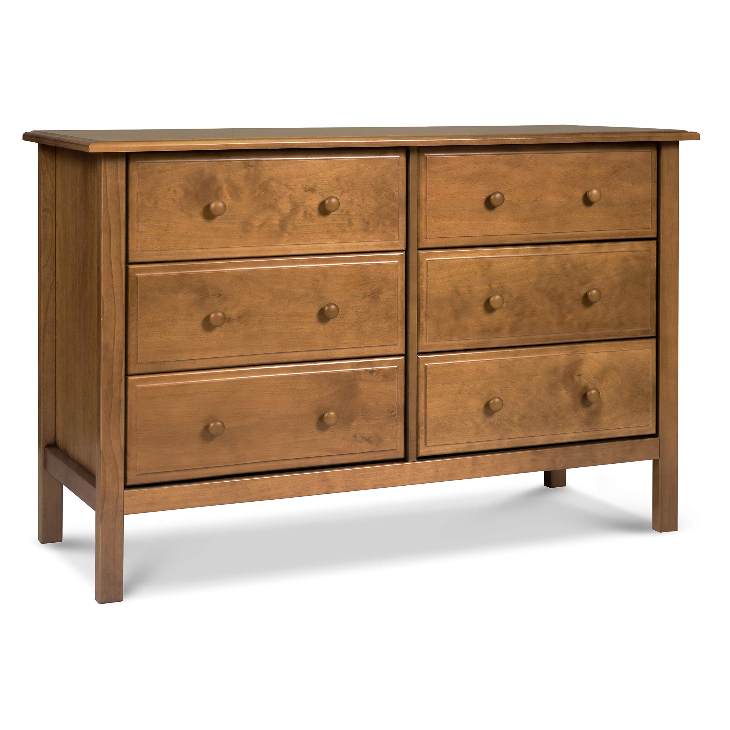 Davinci Jayden 6-Drawer Double Wide Chestnut Dresser - GREENGUARD Gold Certified for Low Chemical Emissions | Perfect for Bedroom, Nursery, or Dorm Organization & Storage