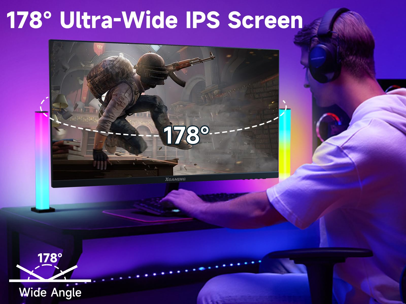 27 Inch FHD 1080P IPS Computer Monitor - 100Hz Refresh Rate, 3ms Response Time, 99% sRGB, Anti-Glare Eye Care, HDR, FreeSync, Built-in Speakers | HDMI/VGA/DisplayPort, VESA Mount | Perfect for Gaming, Office Work & Home Entertainment