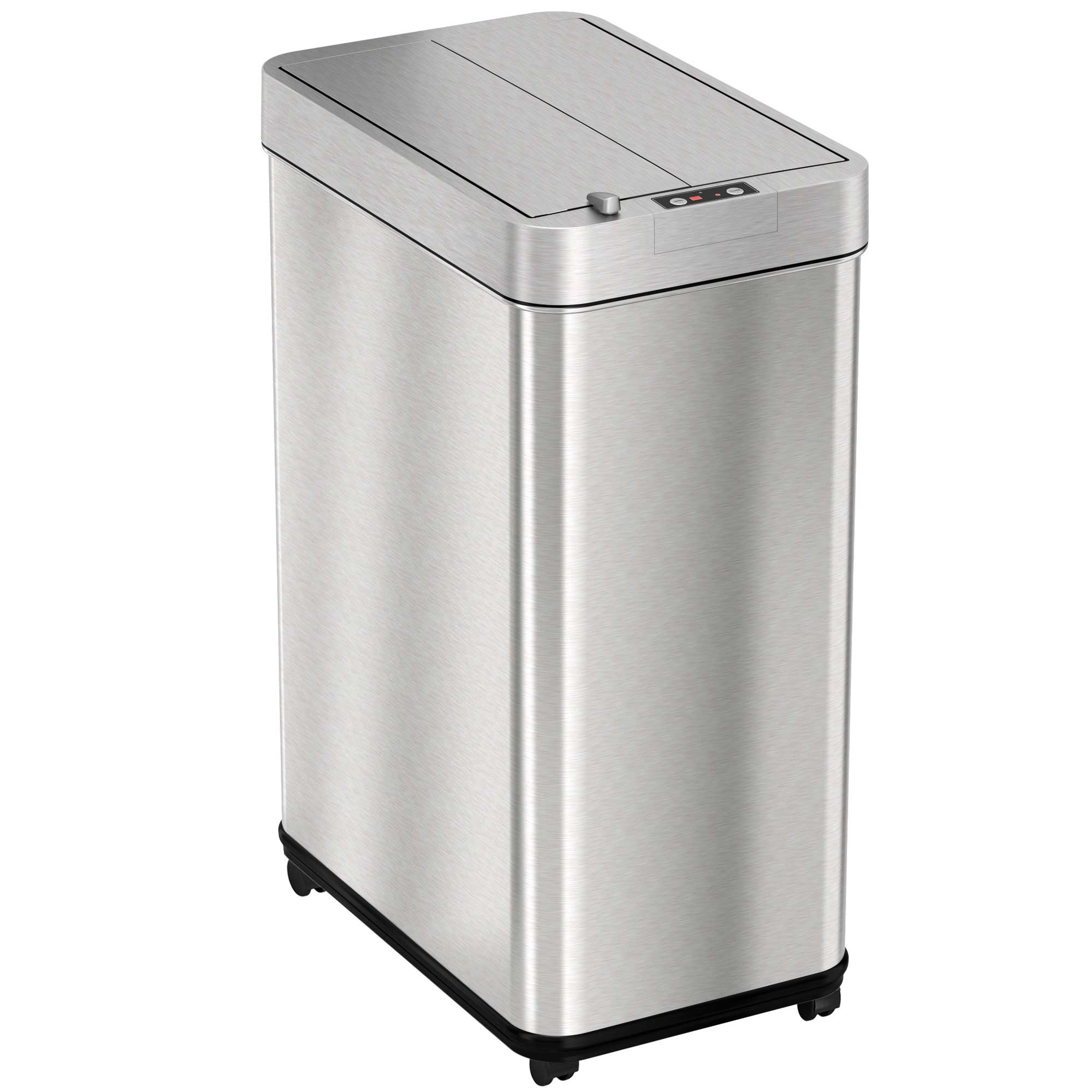 13 Gallon Automatic Sensor Trash Can with Lid, Hands-Free Motion Sensor, Wheels & Odor Control - Perfect for Kitchen, Office, Bathroom & Home Use