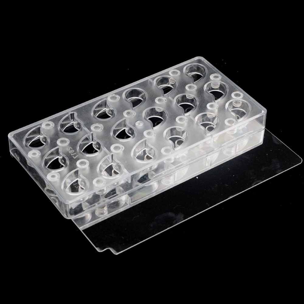 Premium Polycarbonate Chocolate Transfer Sheet Mold - DIY Handmade Magnetic Chocolate Candy Mould for Baking, Cake Decorating & Candy Making - Drip Shaped Design (19348) - Perfect for Home Bakers, Professional Chefs & Chocolate Lovers