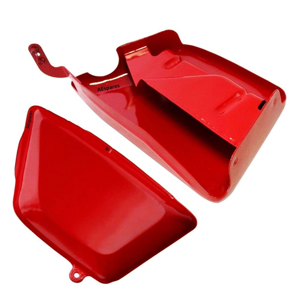 Norton Commando Fastback 750 Compatible Tool Box Oil Tank Side Panel - Red Paint Replacement Part for Motorcycle Restoration & Custom Builds