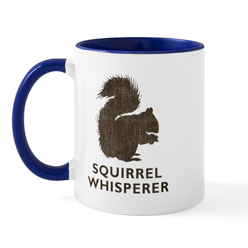 White/Navy Inside - Vintage Squirrel Whisperer Mug