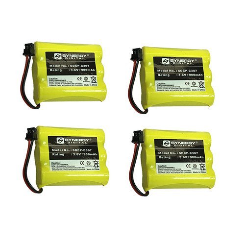 Synergy Digital Rechargeable Ni-CD 3.6V 900mAh Cordless Phone Batteries - 4 Pack Compatible with Panasonic KX-TG2583 | Long-Lasting Power for Home & Office Phones | Ideal for Business Communication & Household Use