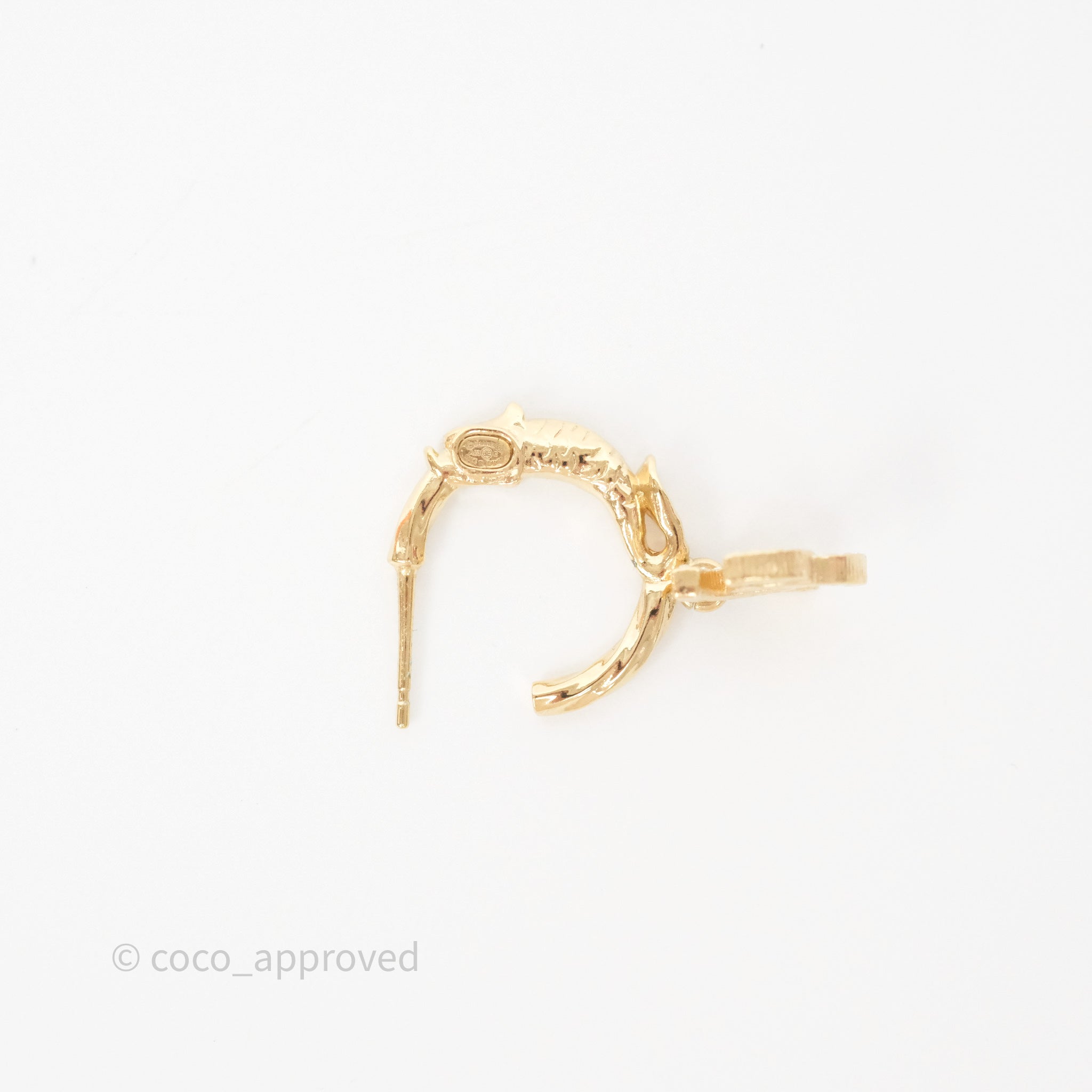 Chanel CC Crystal Hoop Earrings Gold Tone 23C - Luxury Fashion Jewelry for Women | Perfect for Parties, Weddings & Special Occasions
