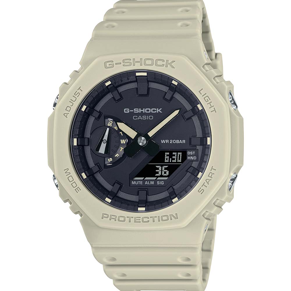 G Shock GA2100 5A Carbon Core Guard 'CasiOak' - Durable Digital Analog Watch for Men | Outdoor Sports, Hiking & Everyday Wear