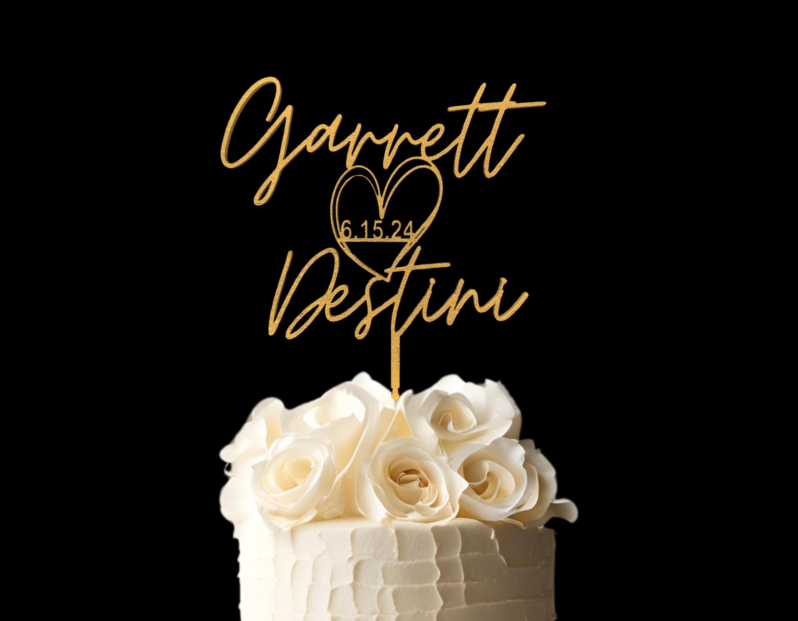 Personalized Wedding Cake Toppers - Custom Bride & Groom Name Cake Topper | Premium Baltic Birch Mr & Mrs Cake Decor | Anniversary & Engagement Party Decorations | Perfect for Weddings, Bridal Showers & Romantic Celebrations